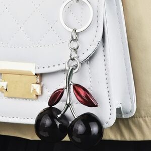 Black Cherry 🍒 Bag Charm/ Keychain New